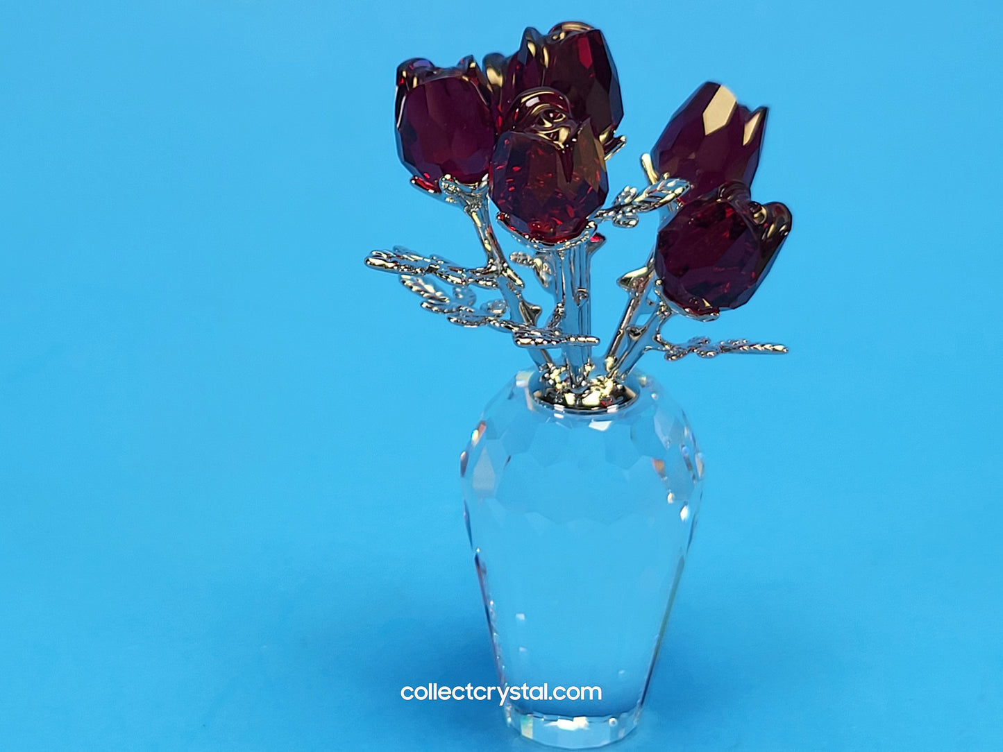 MEMORIES – Vase of ROSES RED / RHODIUM 627098
