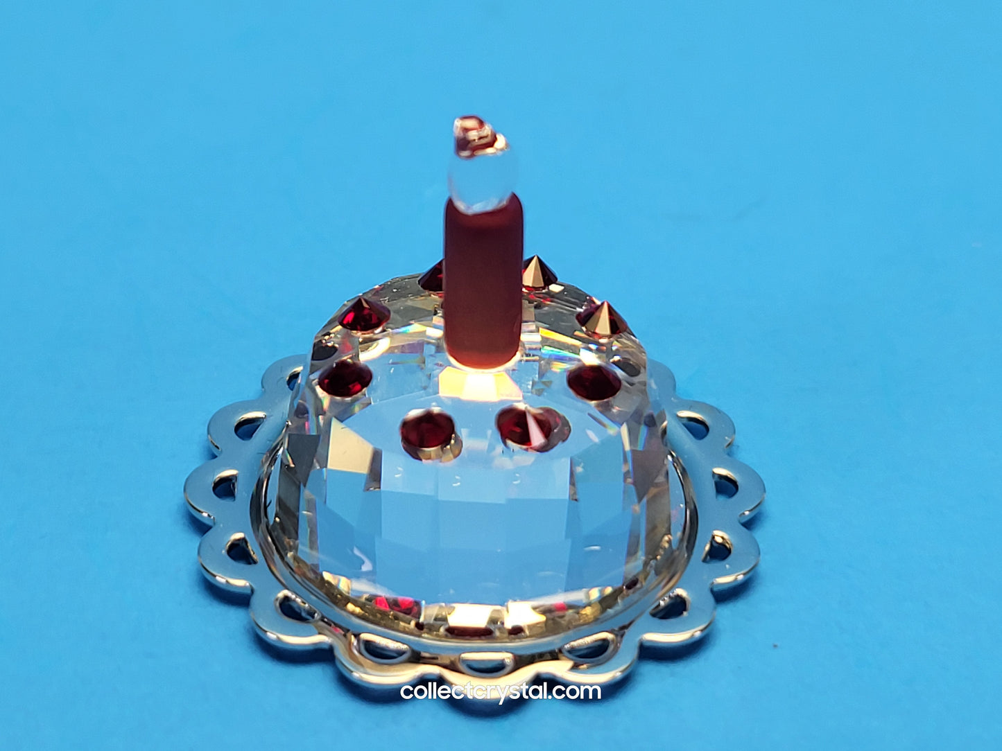 HAPPY BIRTHDAY CAKE ON rhodium PLATTER # 296555