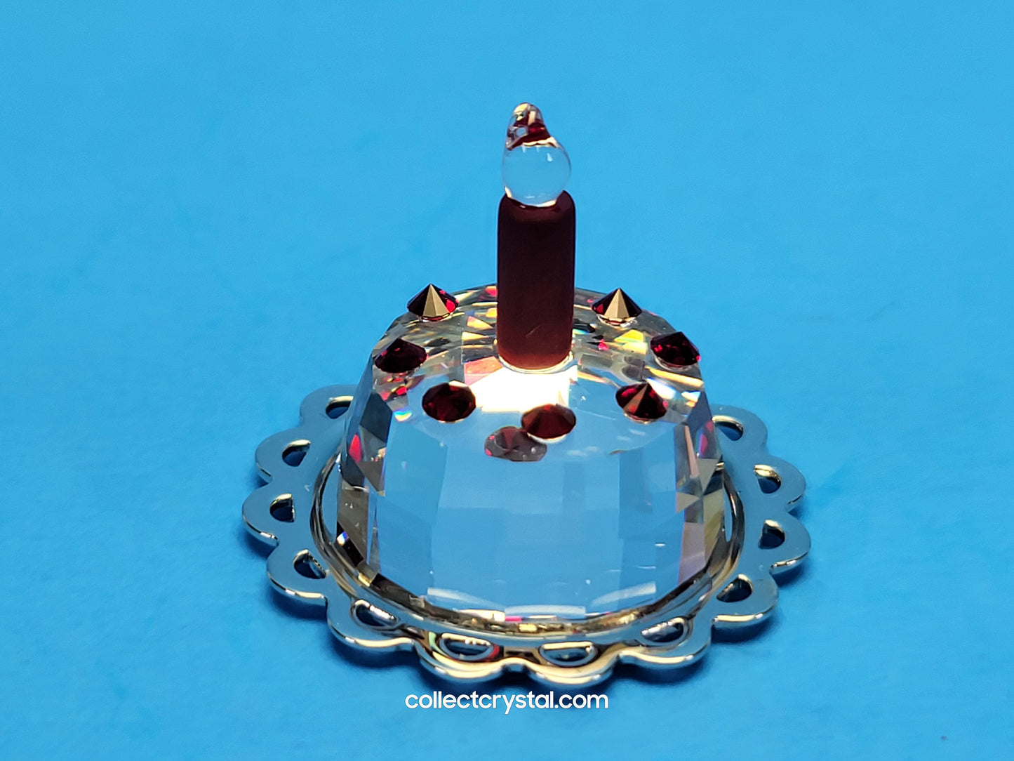 HAPPY BIRTHDAY CAKE ON rhodium PLATTER # 296555