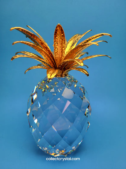 GIANT Pineapple Figurine with Gold Leaves 9.5in Tall 8lbs # 010116