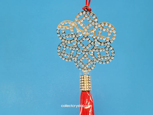 Flower Coin Ornament Chinese New Year Crystal # 1175346