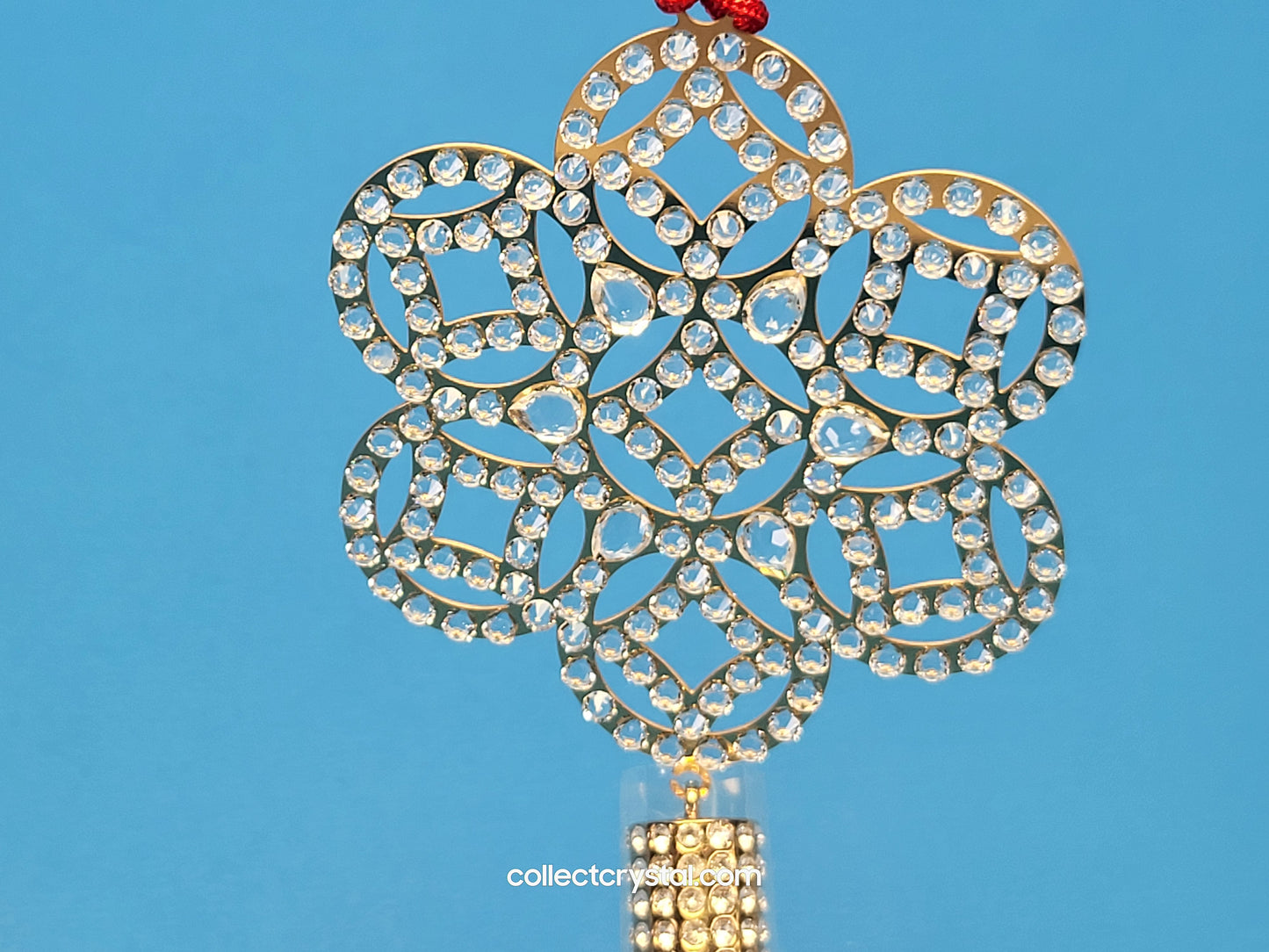 Flower Coin Ornament Chinese New Year Crystal # 1175346