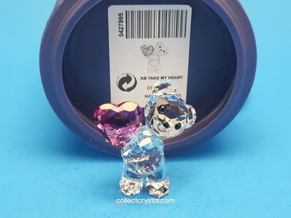 KRIS BEAR TAKE MY HEART Crystal Figurine # 5427995 Mib Complete