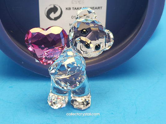 KRIS BEAR TAKE MY HEART Crystal Figurine # 5427995 Mib Complete