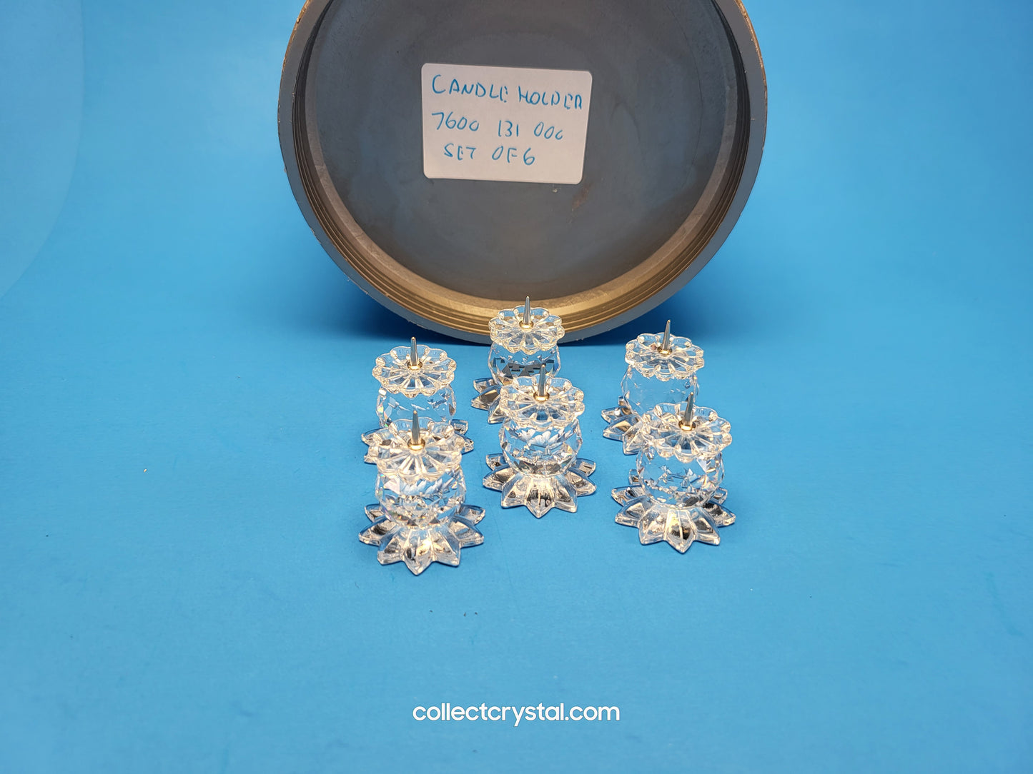 Giftware 131 CANDLEHOLDERS – SET OF 6 WITH POINTED BASES 010042