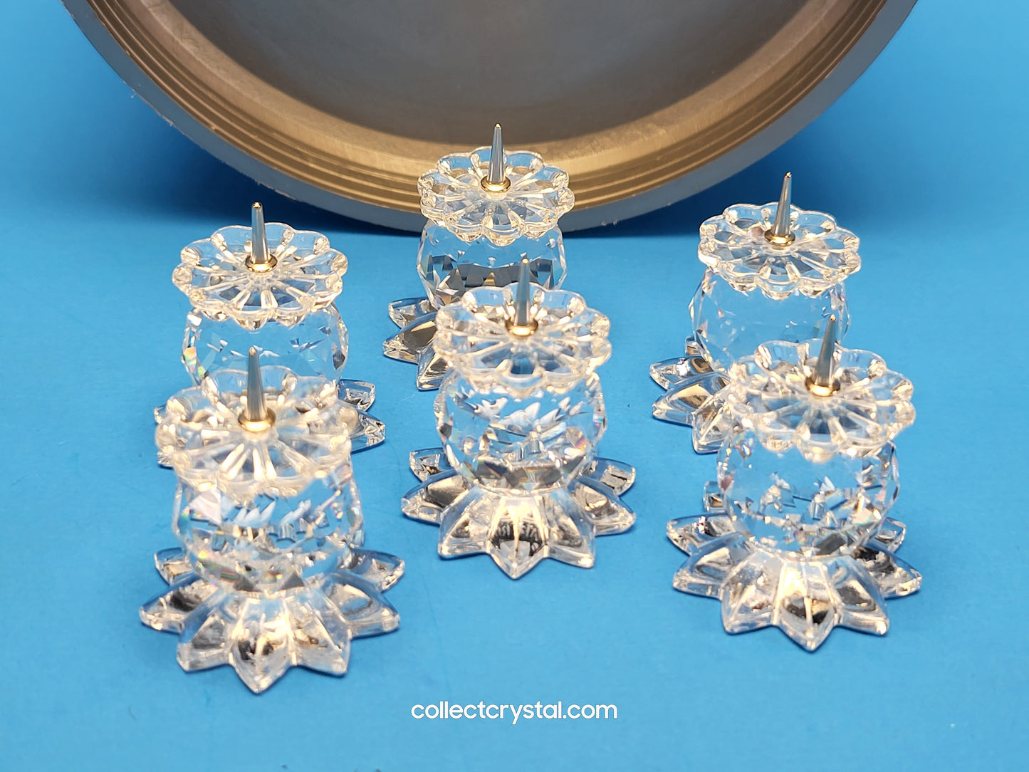 Giftware 131 CANDLEHOLDERS – SET OF 6 WITH POINTED BASES 010042