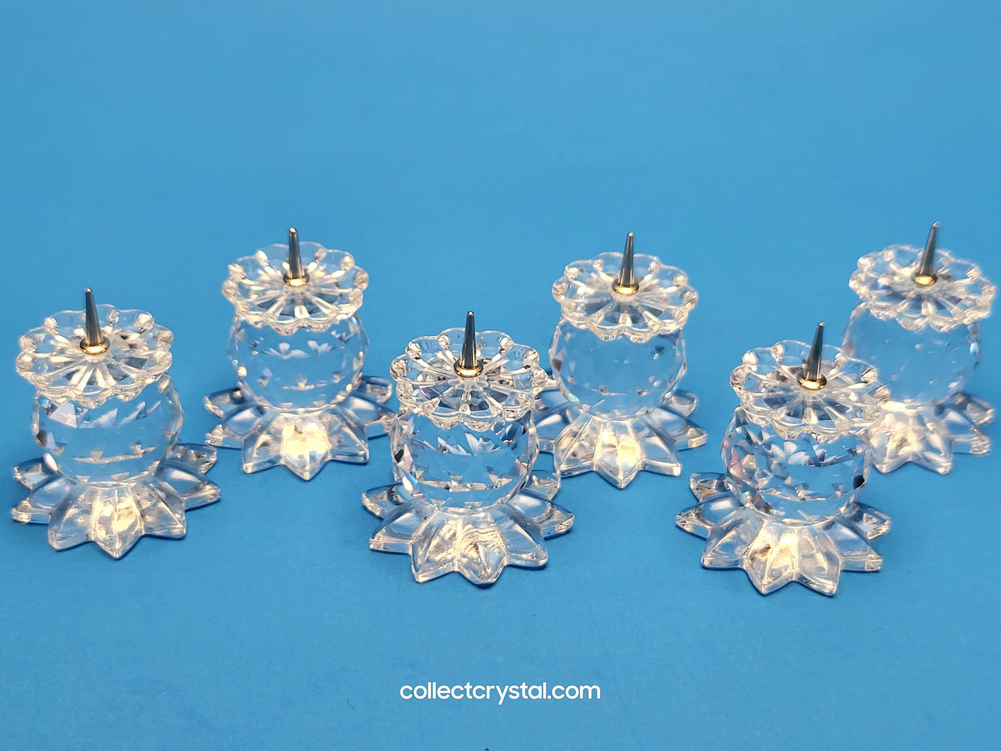 Giftware 131 CANDLEHOLDERS – SET OF 6 WITH POINTED BASES 010042