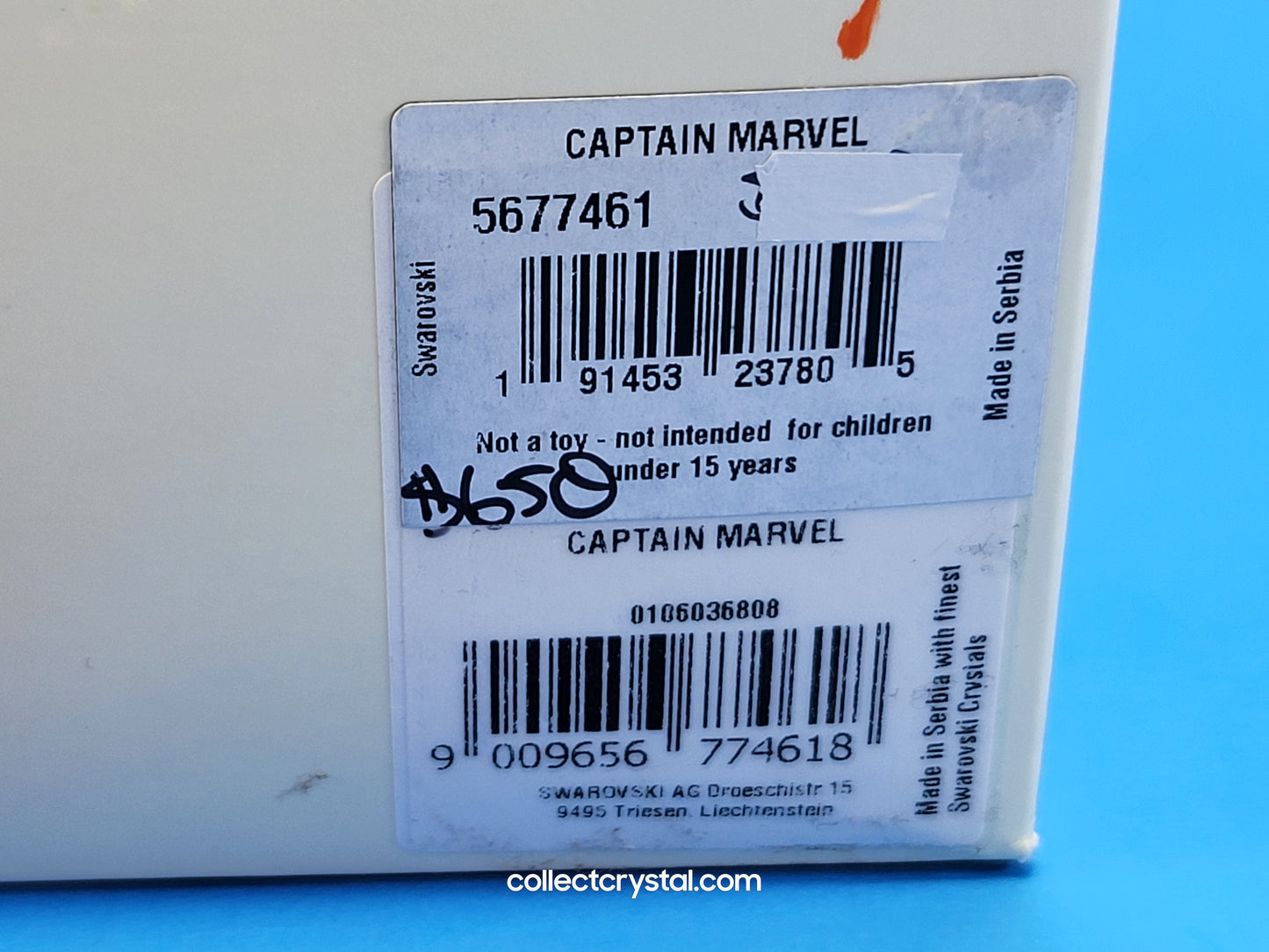 Disney MARVEL CAPTAIN MARVEL 5677461 NOS