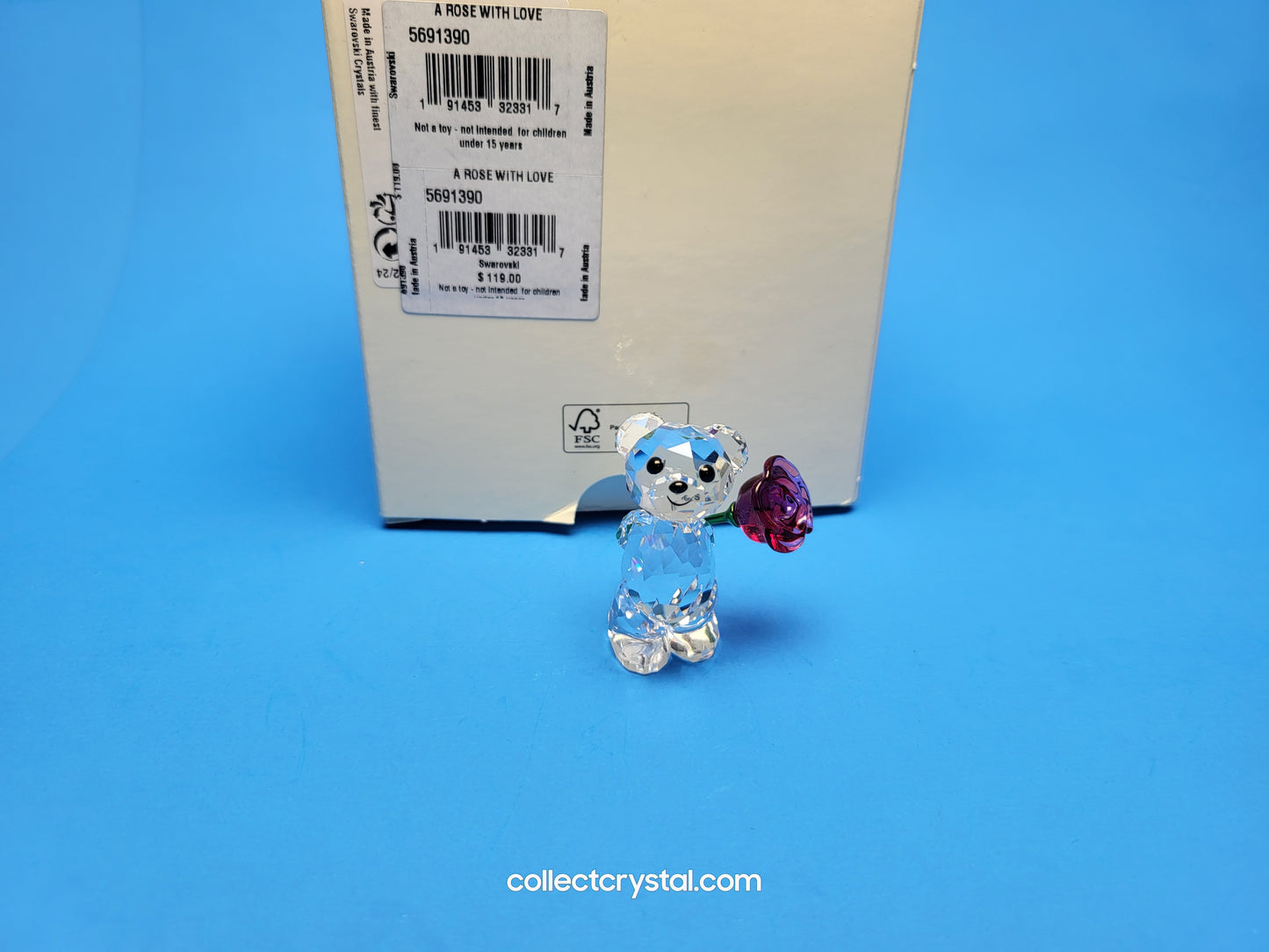 Kris Bear A Rose with Love Figurine Decoration Pink # 5691390