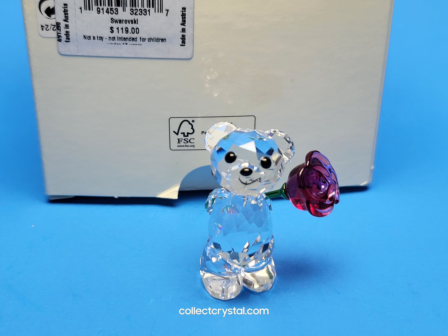 Kris Bear A Rose with Love Figurine Decoration Pink # 5691390