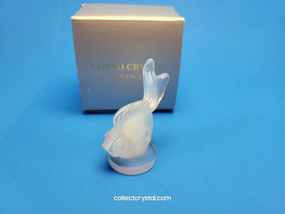Sabino Opalescent “ Queue De Voile” Art Glass Gold Fish Figurine