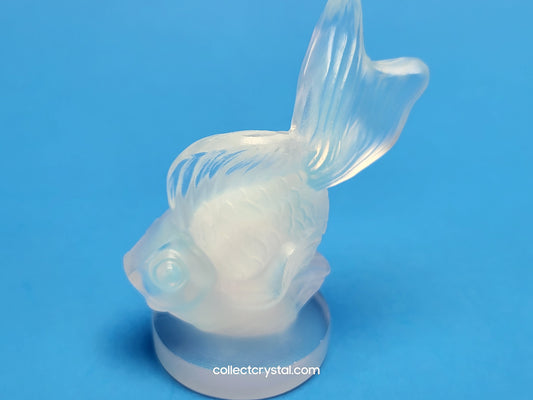 Sabino Opalescent “ Queue De Voile” Art Glass Gold Fish Figurine