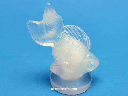 Sabino Opalescent “ Queue De Voile” Art Glass Gold Fish Figurine