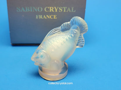 Sabino Fish Opalescent Art Glass Figurine 2" tall