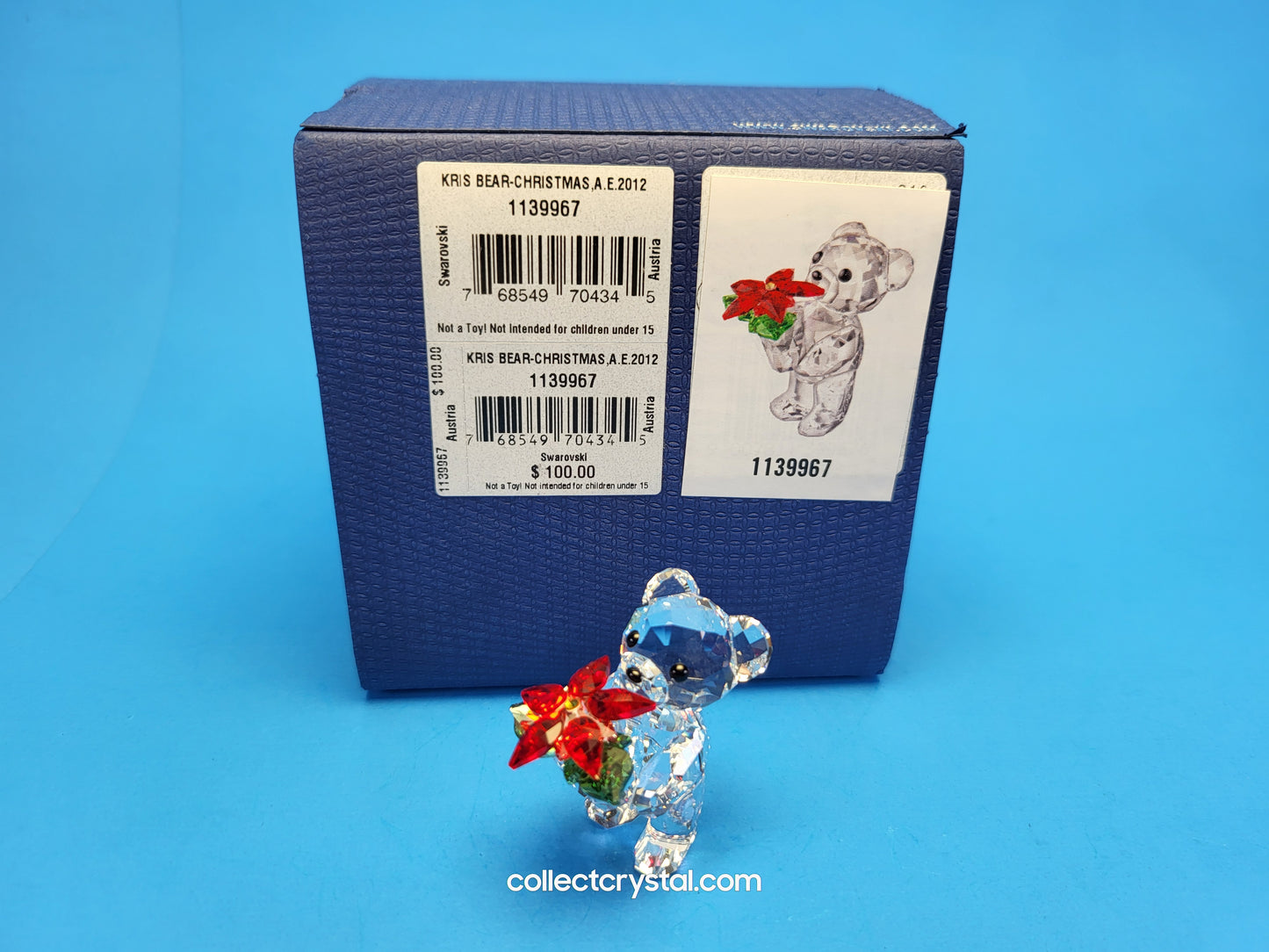 Kris Bear Poinsettia 2012 # 1139967 Christmas Retired Rare in Box