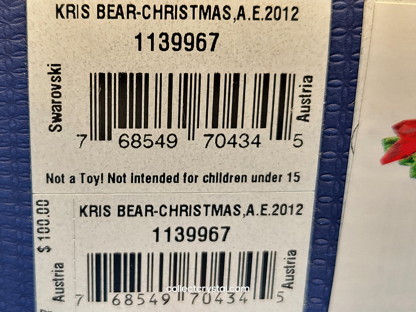Kris Bear Poinsettia 2012 # 1139967 Christmas Retired Rare in Box