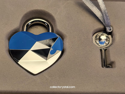 Chrome lock and key to my hear gift box