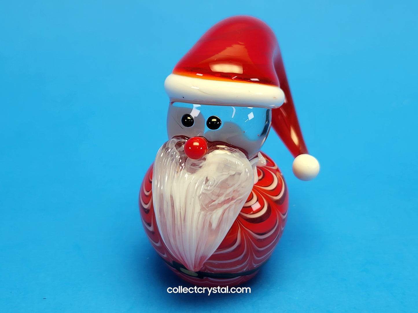 Santa Claus Hand blown glass 5 inches figurine
