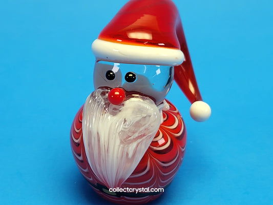 Santa Claus Hand blown glass 5 inches figurine