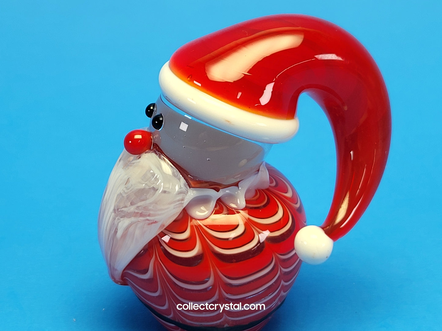 Santa Claus Hand blown glass 5 inches figurine
