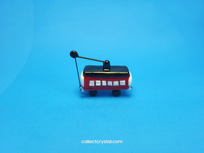Cable Car Tolly in Hand blown glass 5 inches figurine