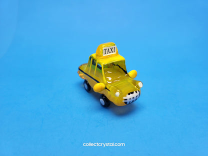 Yellow NYC taxi cab Hand blown glass 5 inches long
