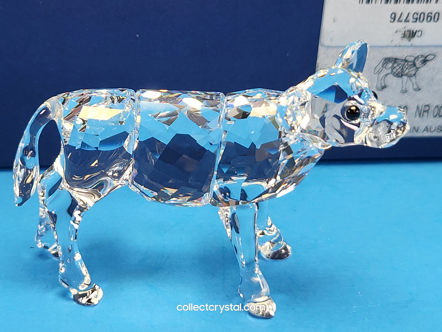 Swarovski Mother Cow # 905775 Farm Animal & Baby Cow Calf # 90576 Set of 2