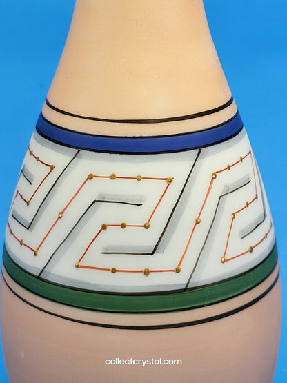 Victorian Glass Aztec design glass