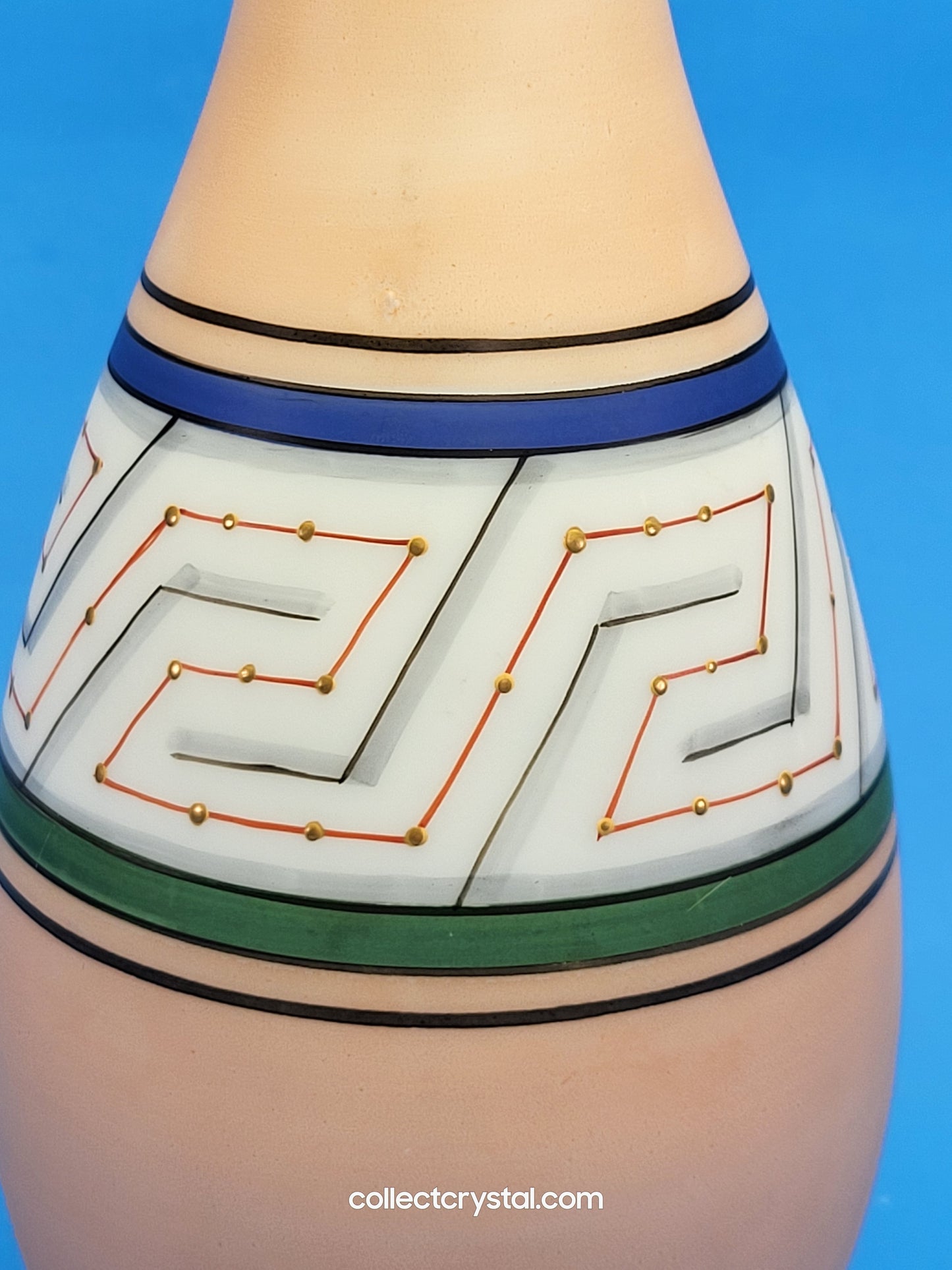 Victorian Glass Aztec design glass