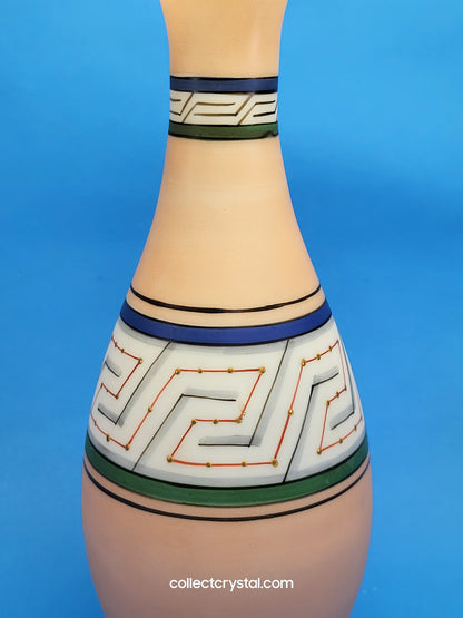 Victorian Glass Aztec design glass