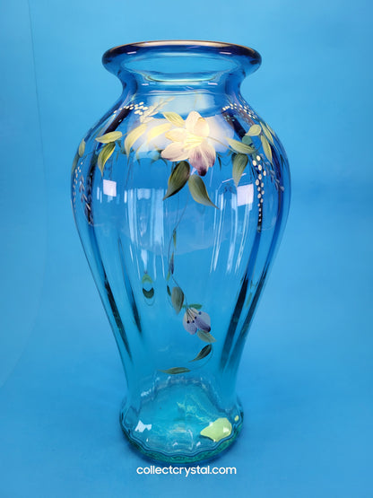 TRANQUILITY VASE - BLUE/AQUAMARINE 1999 Hand Painted LE 2096 S. Fisher