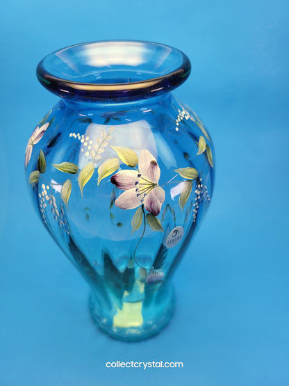 TRANQUILITY VASE - BLUE/AQUAMARINE 1999 Hand Painted LE 2096 S. Fisher