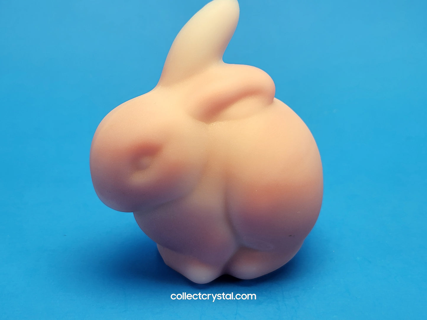 FENTON GLASS PINK ROSELINE CHUBBY BUNNY RABBIT FIGURINE