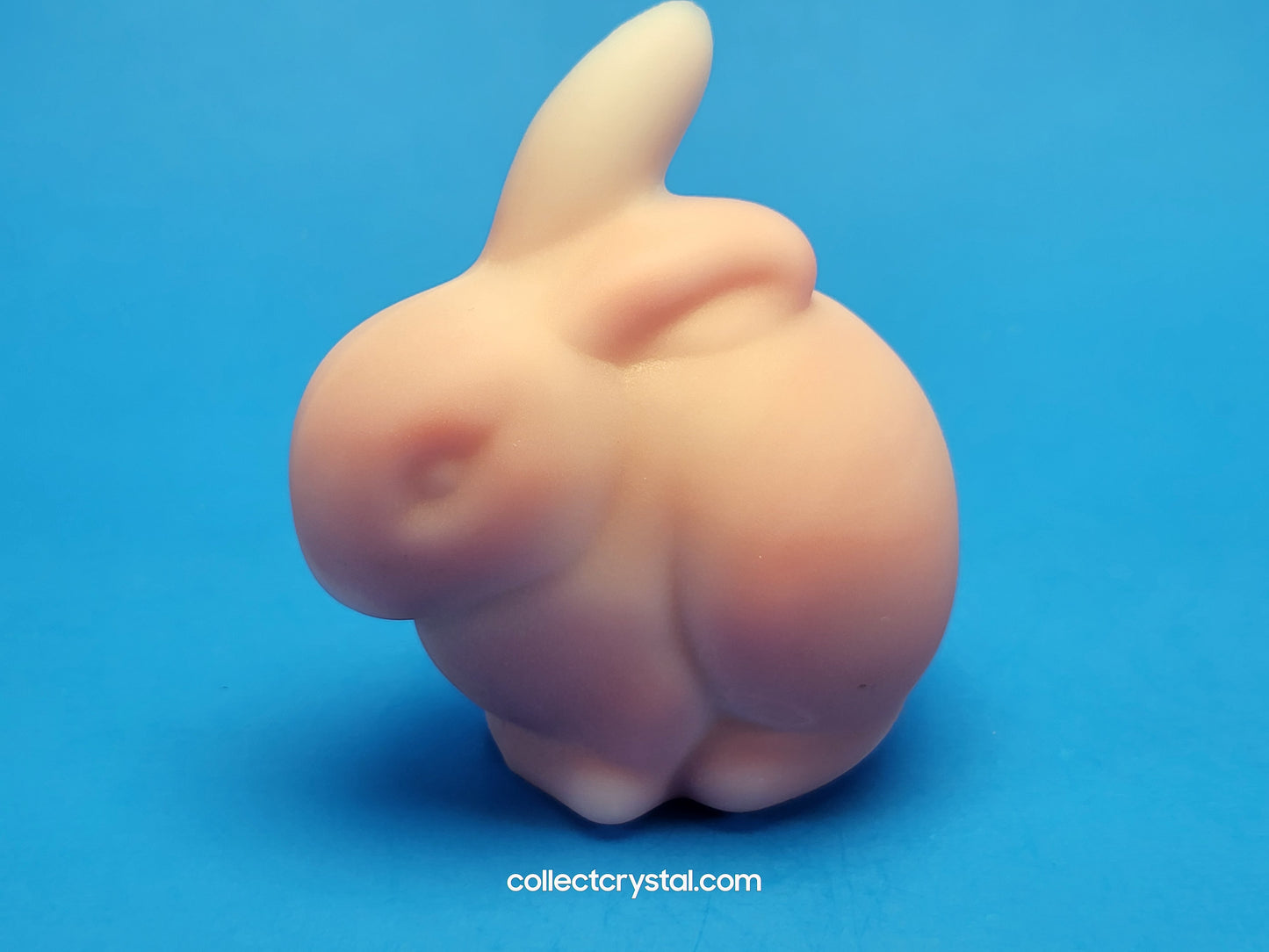 FENTON GLASS PINK ROSELINE CHUBBY BUNNY RABBIT FIGURINE