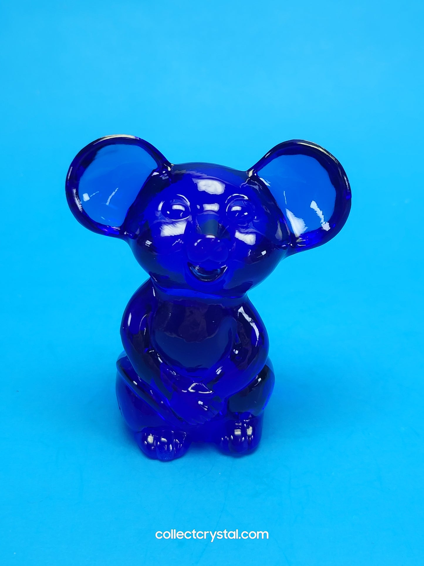 Fenton Glass Cobalt Blue Mouse Figurine