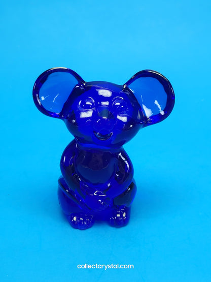 Fenton Glass Cobalt Blue Mouse Figurine