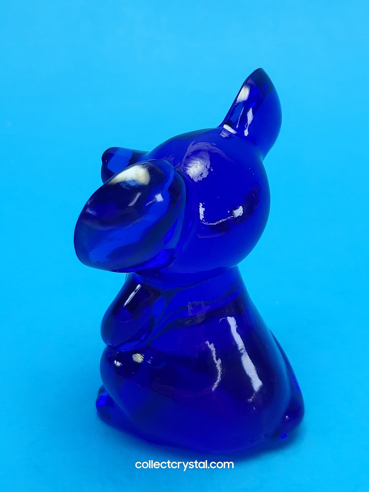 Fenton Glass Cobalt Blue Mouse Figurine