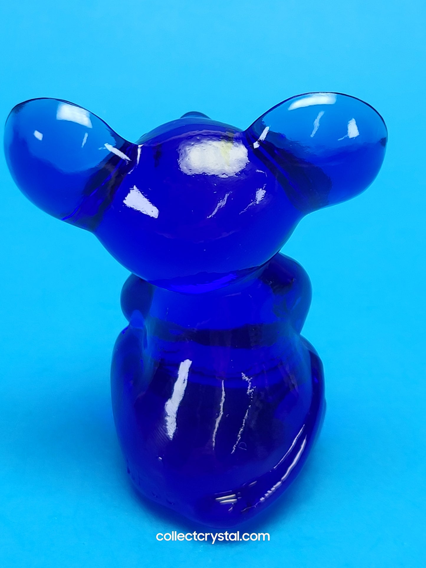 Fenton Glass Cobalt Blue Mouse Figurine
