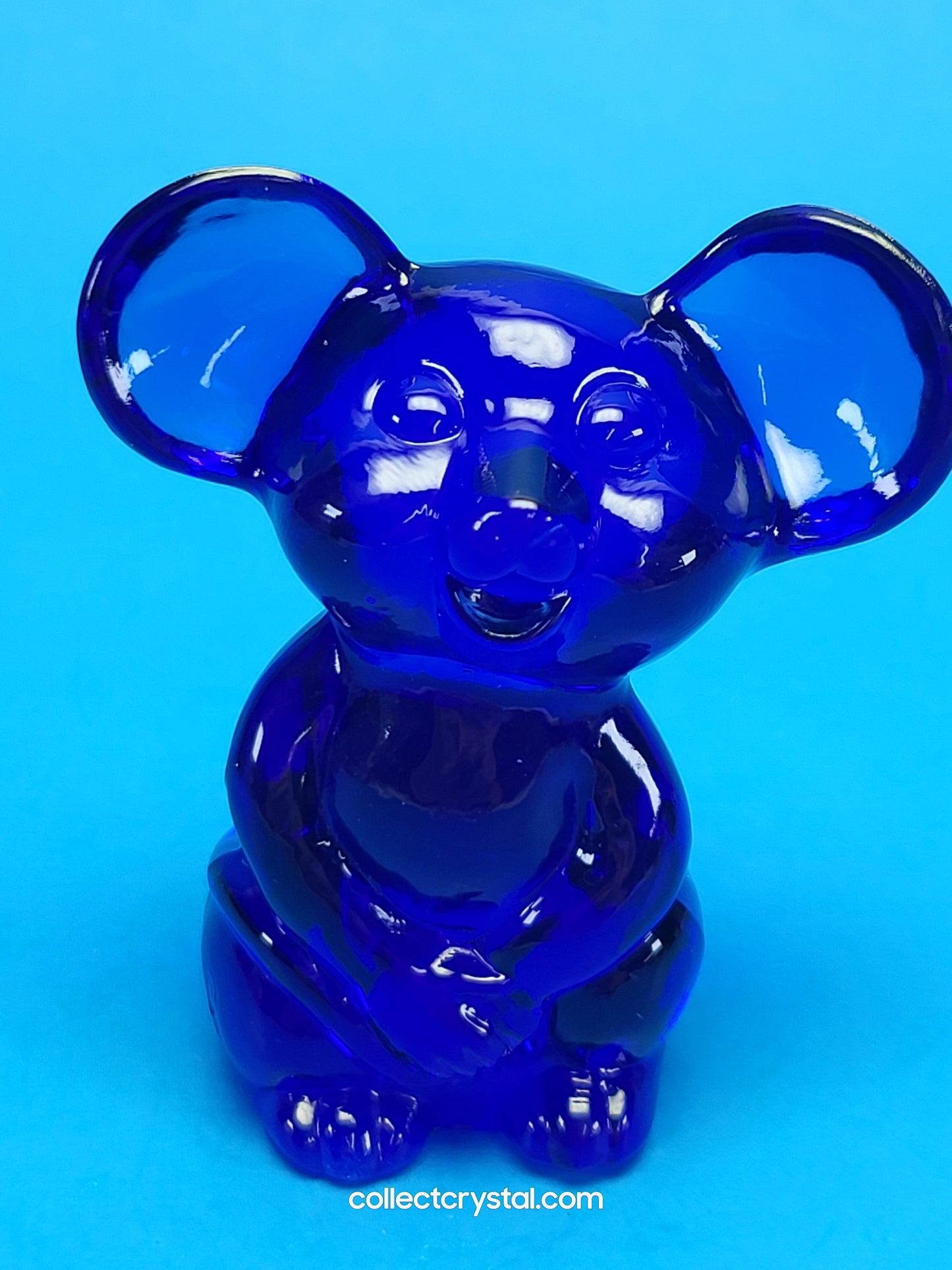 Fenton Glass Cobalt Blue Mouse Figurine