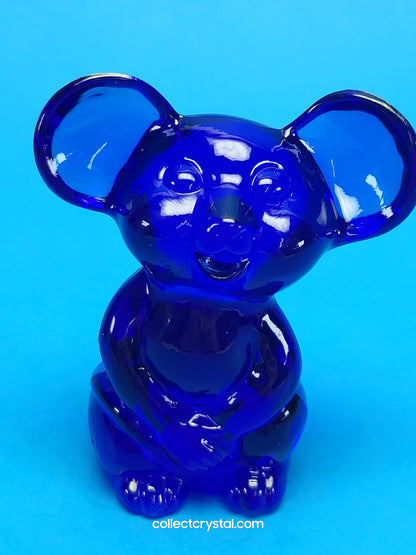Fenton Glass Cobalt Blue Mouse Figurine