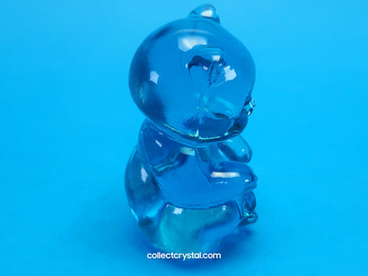 Fenton Bear Mini Small Figurine - Art Glass Cobalt Blue Miniature Sitting