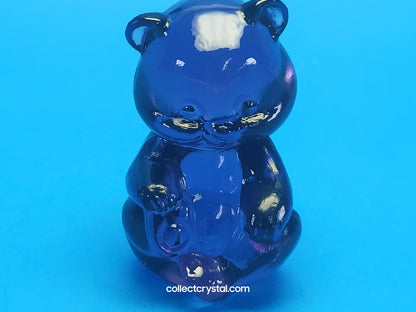Fenton Bear Mini Small Figurine - Art Glass purple Miniature Sitting