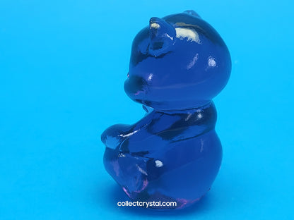 Fenton Bear Mini Small Figurine - Art Glass purple Miniature Sitting