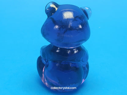 Fenton Bear Mini Small Figurine - Art Glass purple Miniature Sitting