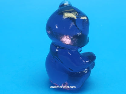 Fenton Bear Mini Small Figurine - Art Glass purple Miniature Sitting