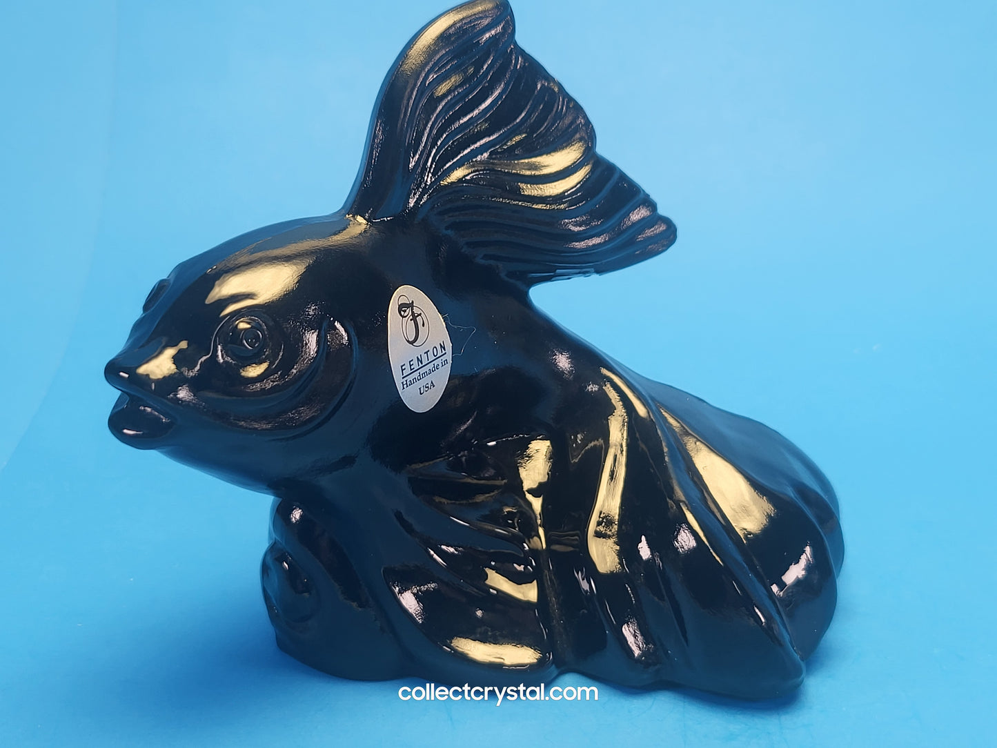 Fenton Black Koi Fish Under the Sea Marine Life # 5276 HK