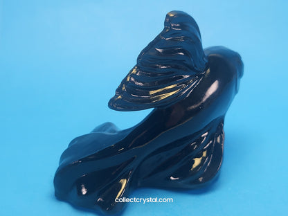 Fenton Black Koi Fish Under the Sea Marine Life # 5276 HK