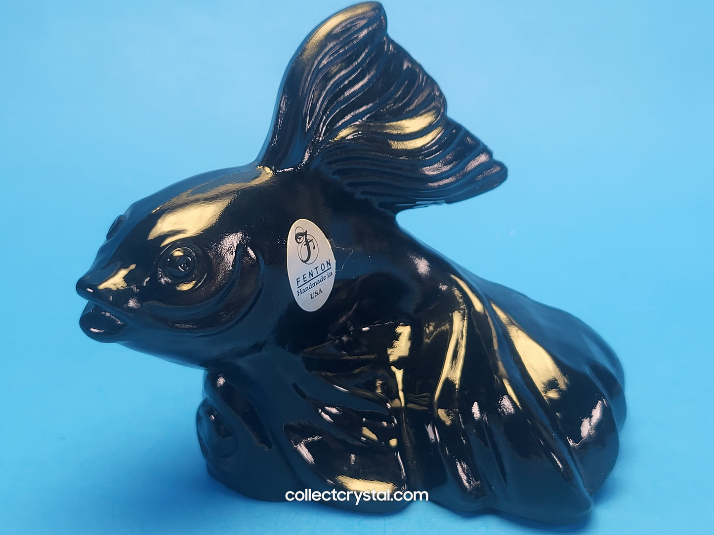 Fenton Black Koi Fish Under the Sea Marine Life # 5276 HK