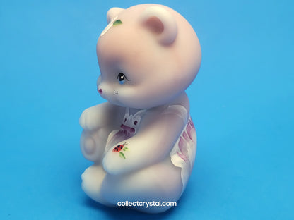 Fenton Sitting Bear ~ Limited Edition ~ Blue Burmese hand painted by Kitty Riley