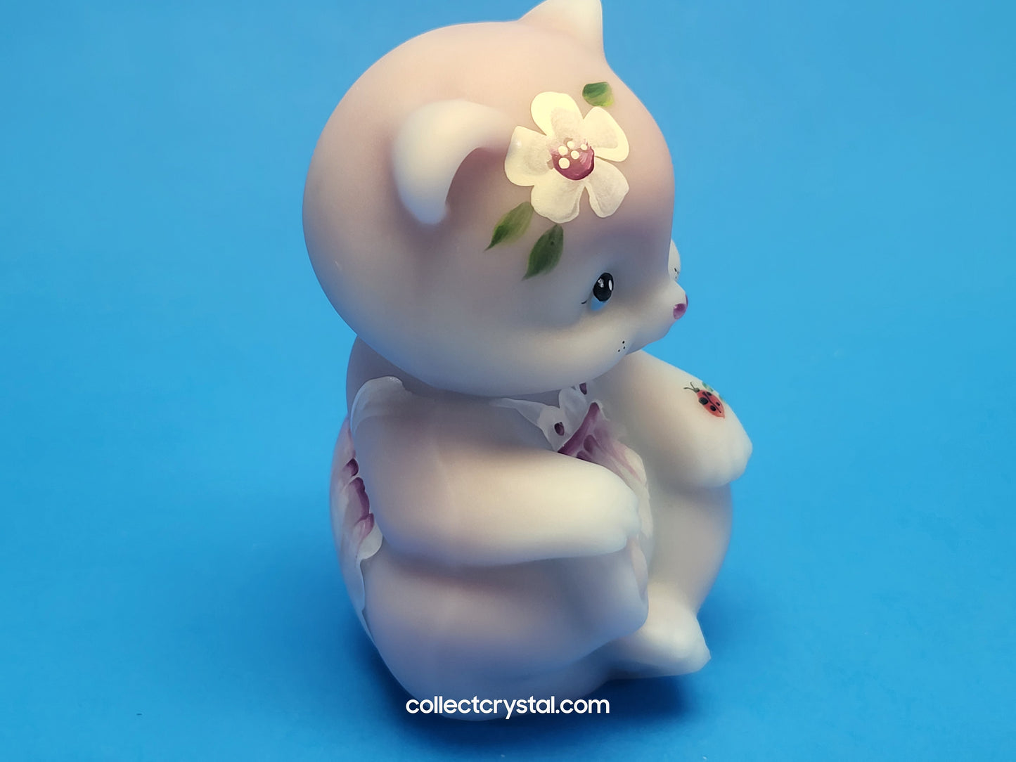 Fenton Sitting Bear ~ Limited Edition ~ Blue Burmese hand painted by Kitty Riley